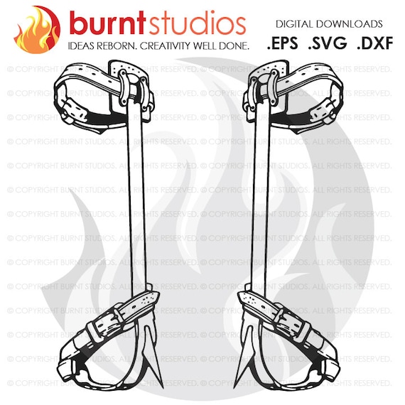 Digital File, Lineman, Linemen, Skull, Climbing Hooks, Spikes