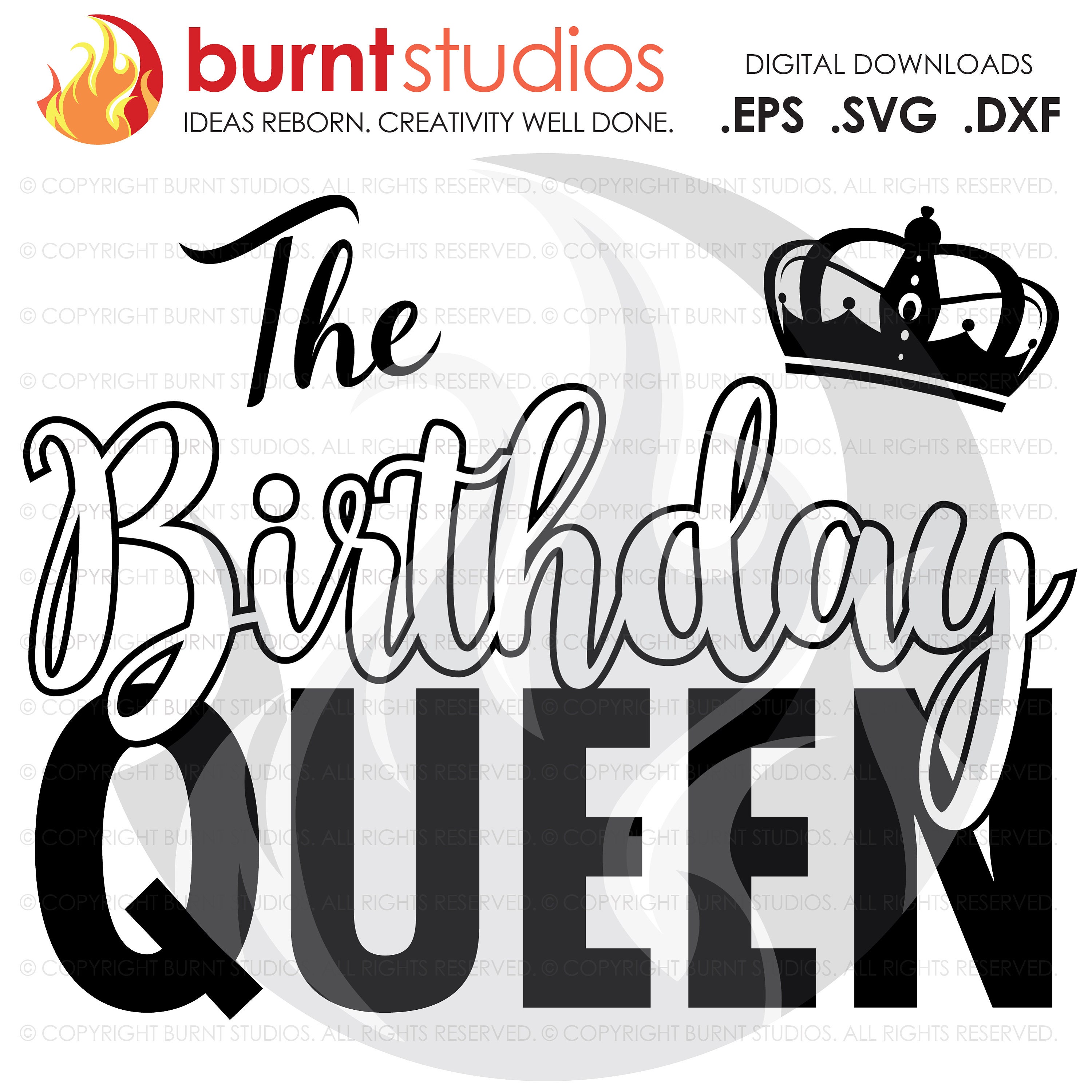Download Digital File The Birthday Queen Squad Birthday Party | Etsy