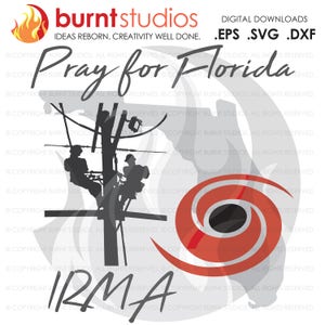 Módlcie się na Florydzie, Hurricane Irma, Power Line, liniowcy, załoga linii, haki wspinaczkowe, spacerowiczów drewna, moc, SVG, DXF