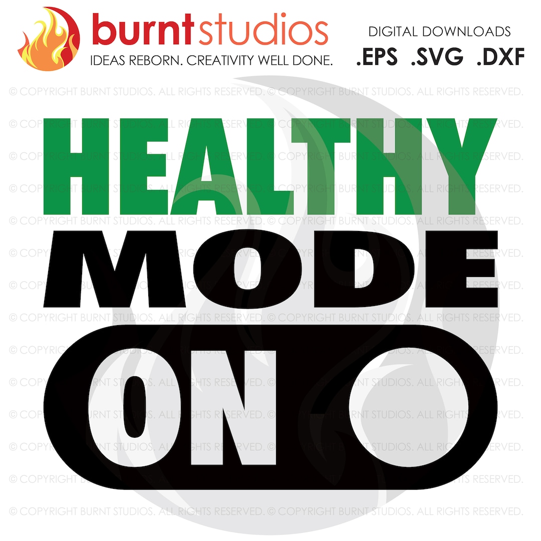 Healthy Mode on , SVG Cutting File, Exercising, Body Building, Health ...