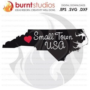 Archivo de corte SVG digital, Esquema del estado de Carolina del Norte, Local, Pequeña ciudad EE.UU., Raleigh, Charlotte, Winston Salem, Svg, Png, Dxf, Eps