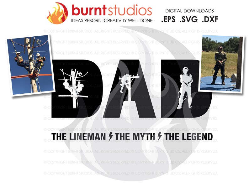 Download Digital File Fathers Day Lineman Gift Linemen Dad Power | Etsy
