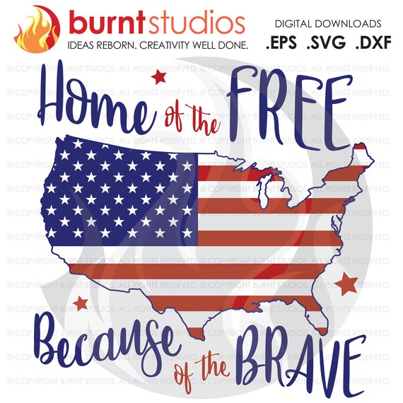 Download Usa American Flag Home Of The Free Because Of The Brave Svg Etsy