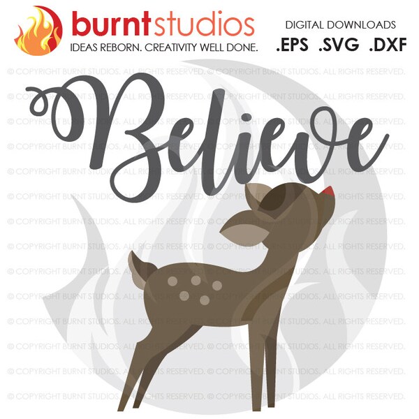 Digitaal bestand, geloven kerst Shirt Baby rendieren herten Rudolph Baby's eerste kerstshirt, Design, Decal Design, Svg, Png, Dxf, EPS-bestand