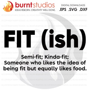 Fit-(ish)、SVG カット ファイル、エクササイズ、ボディ ビルディング、健康、ライフスタイル、有酸素運動、スクワット、筋肉、デジタル ファイル、ダウンロード、PNG、DXF、eps