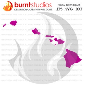 State of Hawaii SVG Cutting File, Digital Download, Love, Home, Vector, State Outline, HI, Honolulu, Maui, Kaua&#39;i, O&#39;ahu, Islands, Volcano
