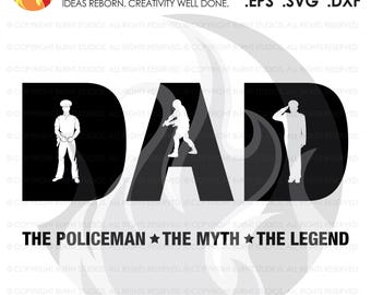 Digital File, Fathers Day Policeman Gift, Policeman, Dad, Policeman SVG, Police, Law Enforcement SVG, Policemen SVG Decal Art