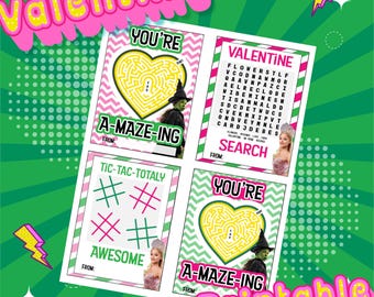 Wicked Valentine's Day Cards for Kids – Maze, Crossword (Printable PDF)