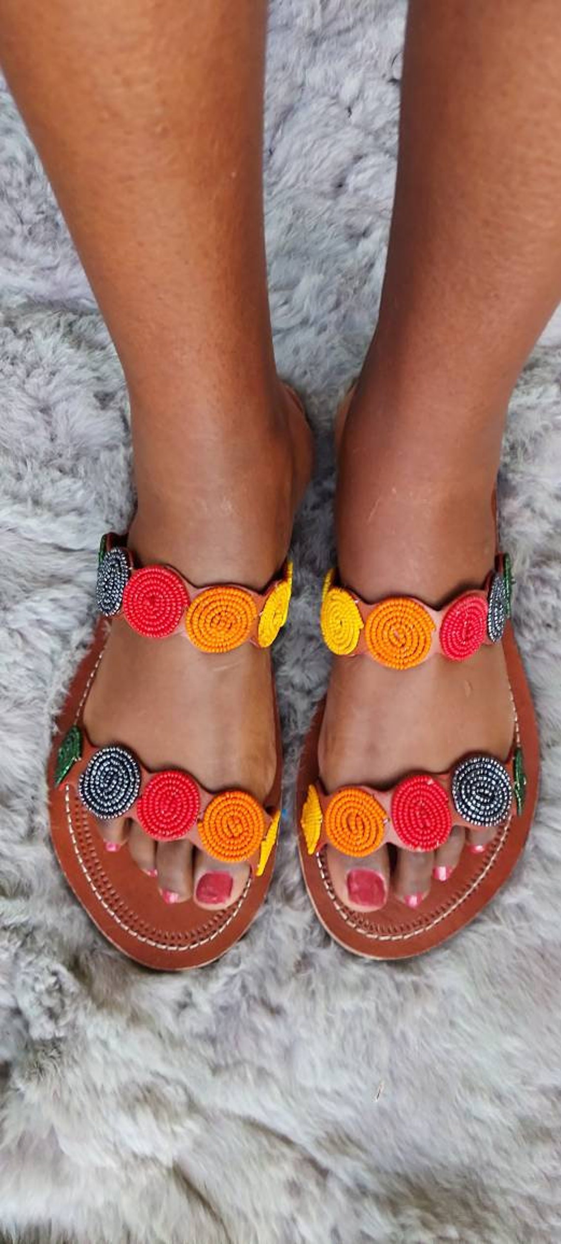 African sandalssandalsmaasai sandalsAfrican beaded | Etsy
