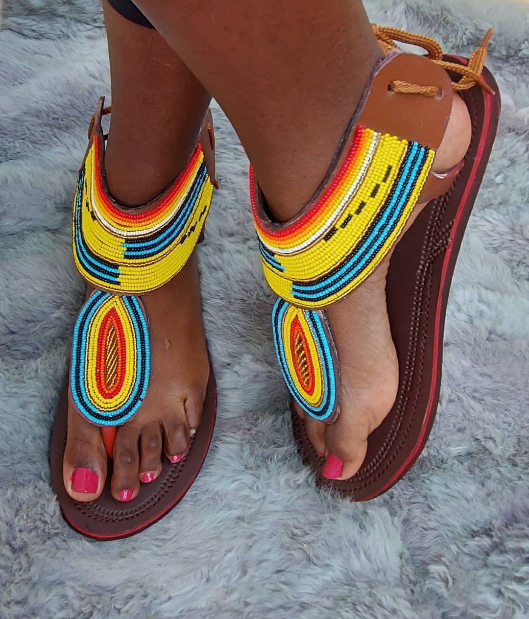 Afrikaanse sandalen - Etsy België
