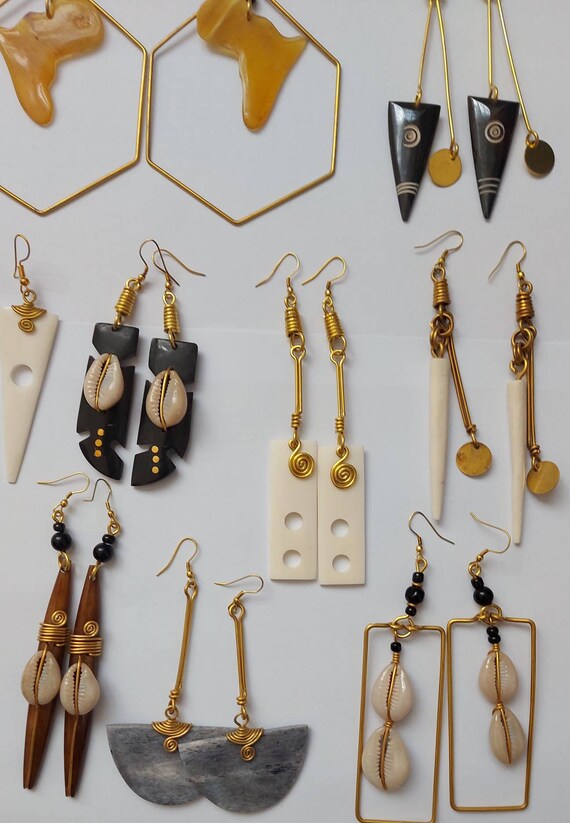 Bone hotsell earrings tribal