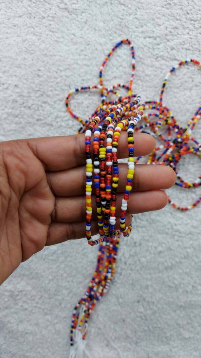 Tie on thread waist beadsadjustable thread waist beadsbeaded Etsy
