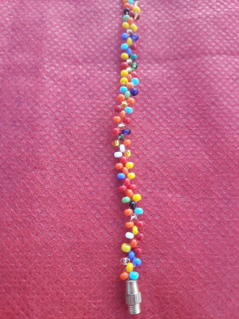 Multicolor Beaded Ankletmulticolor Beaded Bracelet Beaded Etsy