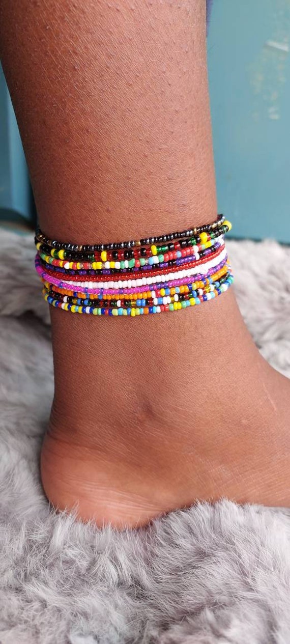 Buy Ankle Beadsanklets for Womenleg Bracelets African Online in India  Etsy