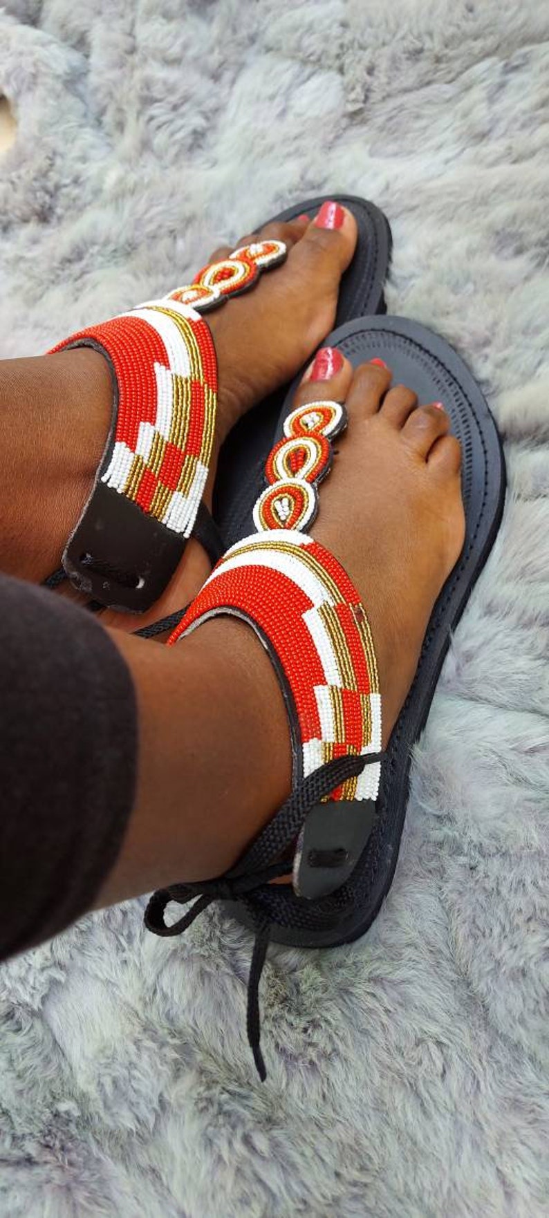 White beaded sandals African Beaded gladiator sandals,brown leather sandals,masai sandals for women,beaded sandals for women,gift for her