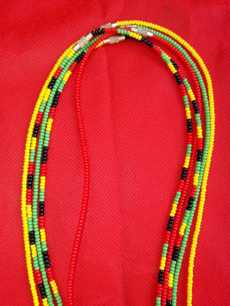 Rastafarian colors waist beadsRasta colourswaist beads Etsy
