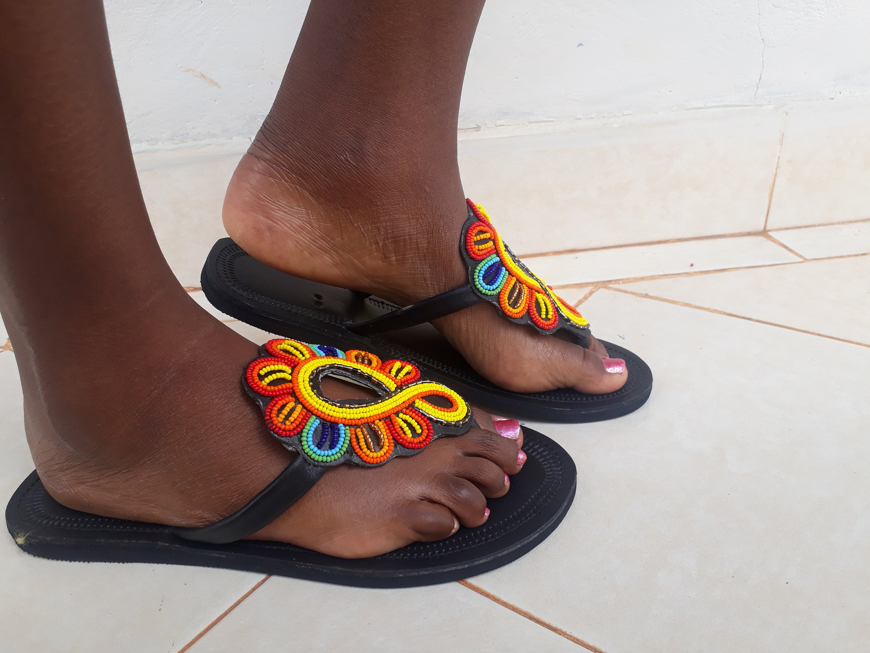 White beaded sandals African Beaded gladiator sandals,brown leather sandals,masai sandals for women,beaded sandals for women,gift for her