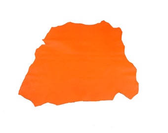 Piel de cordero naranja fluorescente - napa
