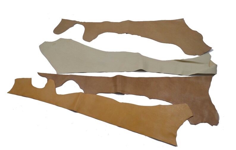 Lot of 4 pieces of calfskin