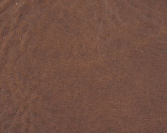 Coupon of leather dark brown genuine cowhide
