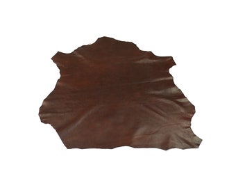 Marbled brown lambskin - smooth leather