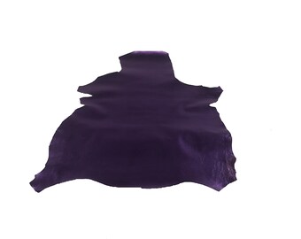 Peau de chèvre violet - cuir métallisé