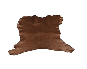 Peau de chèvre bronze métallisé - cuir grainé