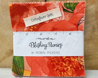 Blushing Peonies - Charm Pack - by Robin PIckens for Moda Fabric