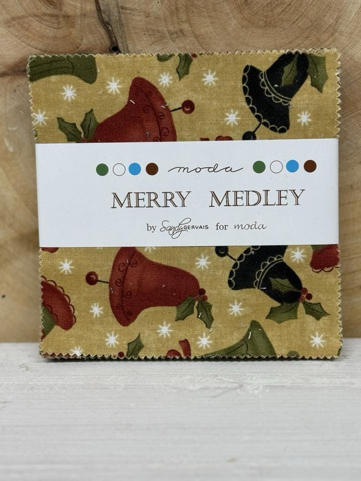 Merry Medley - Charm Pack - by Sandy Gervais for Moda Fabric - Etsy