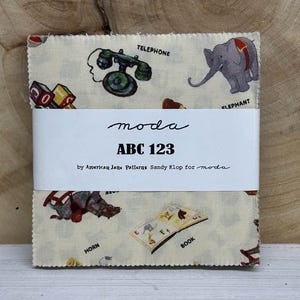 ABC 123 - Charm Pack - by American Jane Patterns, Sandy Klop for Moda Fabric