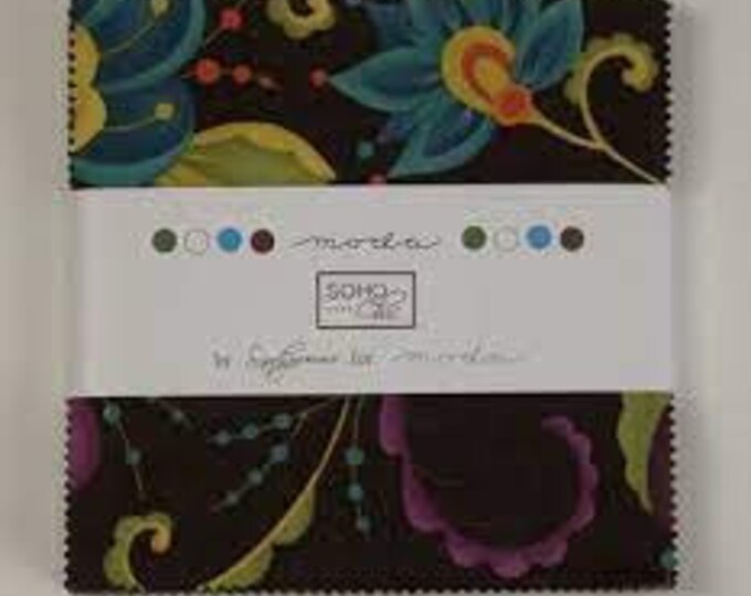 Soho Chic - Charm Pack - by Sandy Gervais for Moda Fabric - Etsy