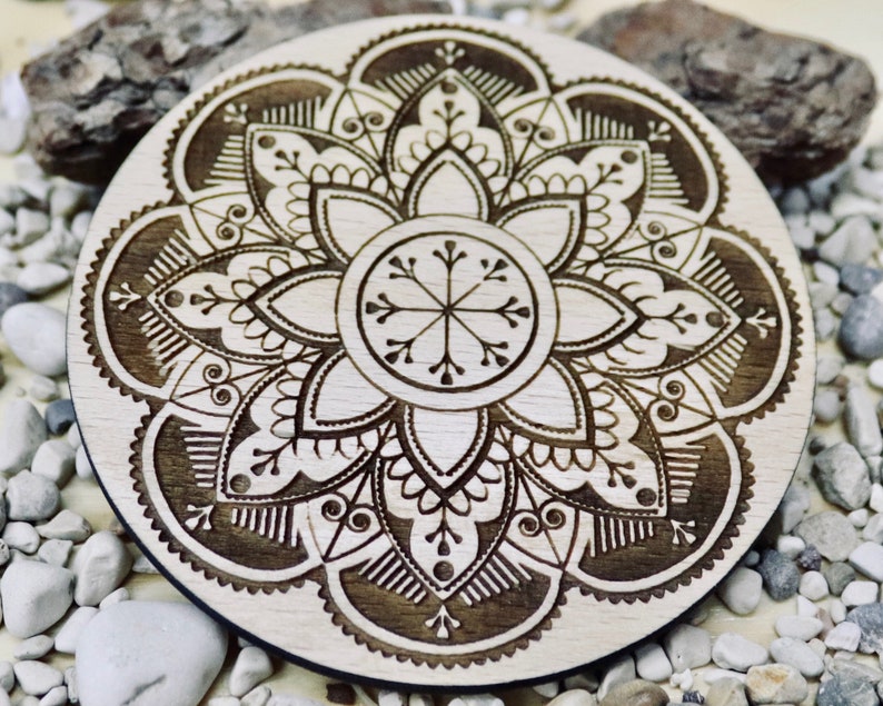 Lakhovsky MWO geometry coasters Lakhovsky MWO engraved wood coaster set of 4