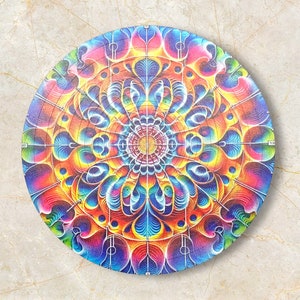 Radiant Cymatic Harmony Antenna – 384Hz for Clarity and Awakening, Lakhovsky MWO disc with cymatic pattern
