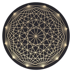 Tesseract sacred geometry radionics disc, radionics broadcasting plate, aetheric pump