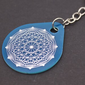 Tesseract sacred geometry empath protection keychain, energetic keychain