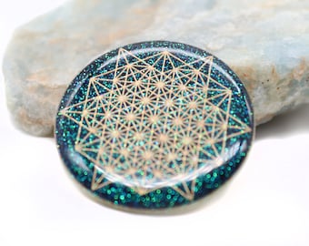 Sacred geometry tetrahedron sticker for cell phone, sacred geometry art