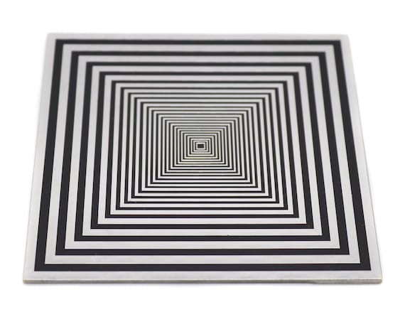 Radionics Copper Pyramid Plate, EMF Protection, Meditation Altar