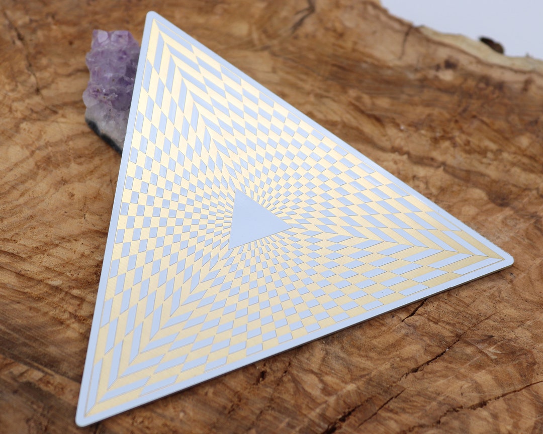 Pranic Energy Generator: Gold Plated Copper Crystal Grid Board - Etsy