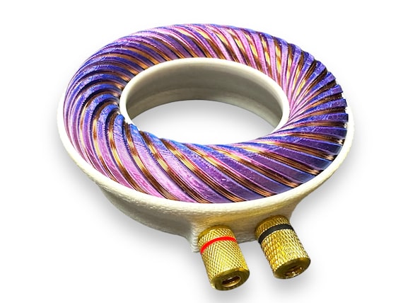 Torsion Field Scalar Wave Generator: Purple-Blue Core, 4mm Banana Plug