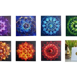 Lumia Energy Art: Wall Art Chakra Set with Lakhovsky MWO