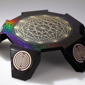 Carte radionique à ondes scalaires avec disques Lakhovsky MWO et pompe éthérique Tesseract