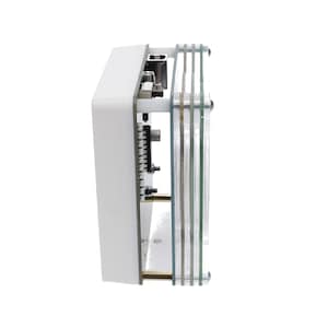 May include: A white box with a clear acrylic panel on the side. The box is filled with electronic components and wires.