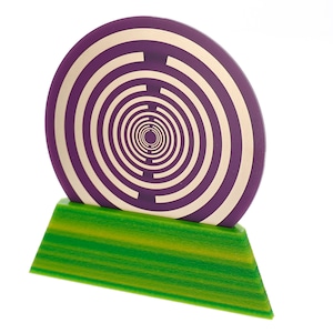 Lakhovsky MWO disc Holder from eco-friendly biodegradable plastic in green-yellow color