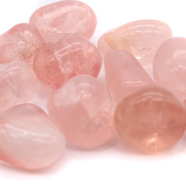 Rose quartz tumbled stone, heart and sacral chakra healing stones, chakra balancing stone, crystal healing, worry stones