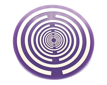 Purple Gold Plated Lakhovsky MWO Antenna, Healing Crystals Plate