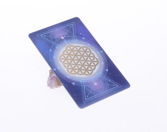 Flower of Life Cosmic Energy Card, Empath Protection