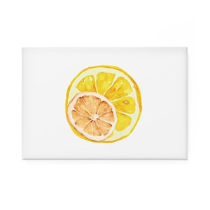 Citrus Slice Button Magnet, Lemon Decor, Kitchen Accessory, Gift Idea, Refrigerator Decor, Bright Home Decoration