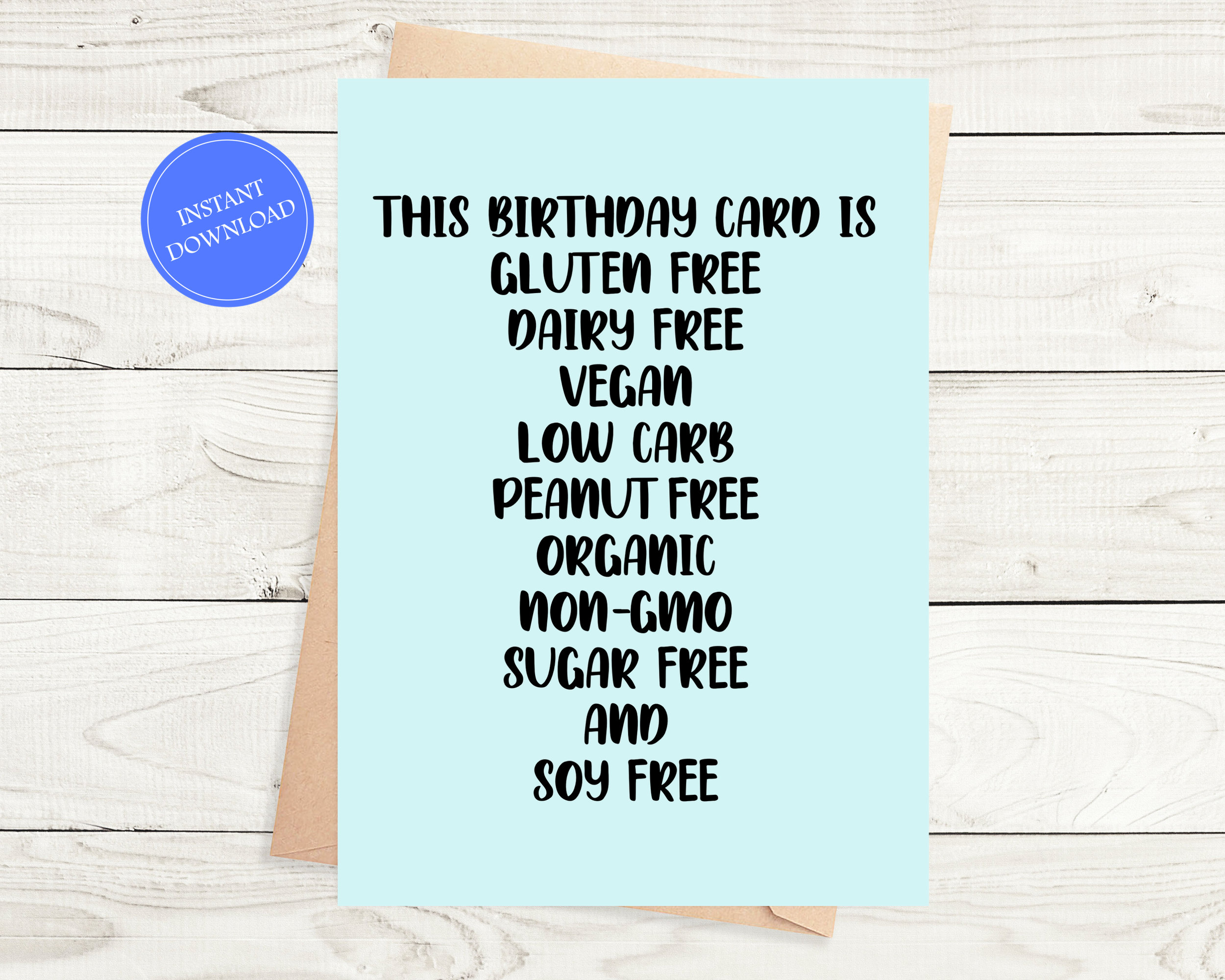 Funny Gluten Card - Etsy