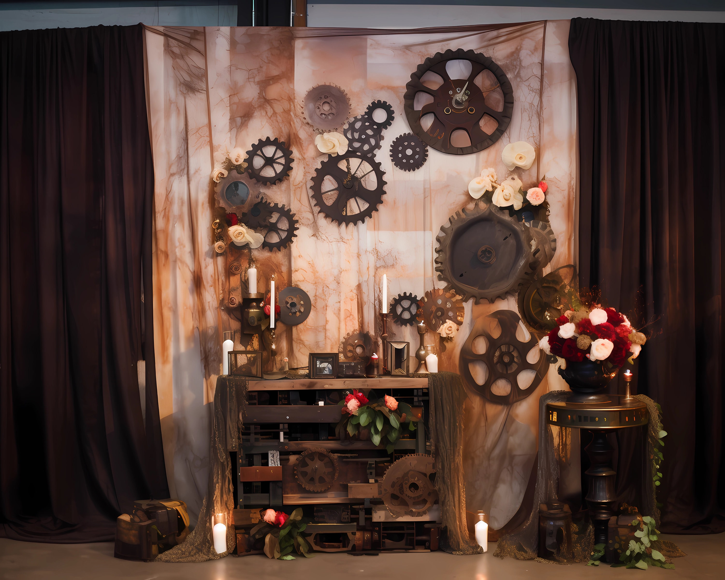 5 Steampunk Wedding Victorian Background Backdrop for - Etsy