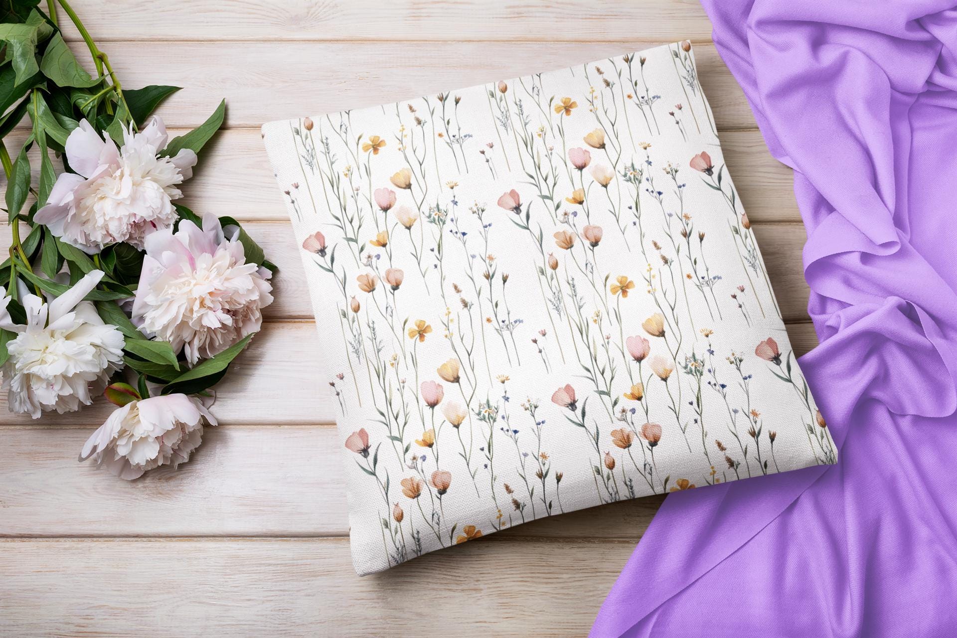 Wildflowers Seamless Pattern Spring Flower Digital Paper Floral ...